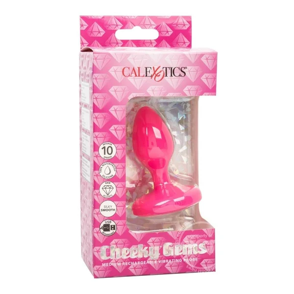 Cheeky Gems Rechargeable Silicone Vibrating Probe - Medium