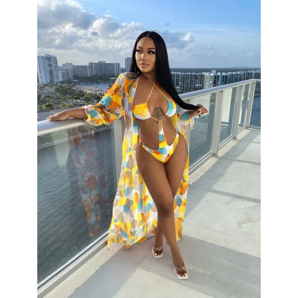 Chiffon Swimsuit Two-Piece Set