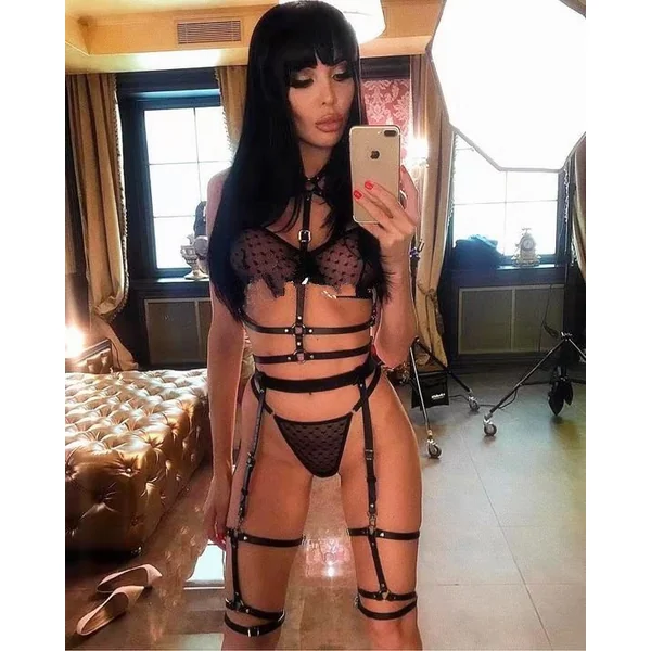 CKMORLS Sexy Body Chest Harness Women Leather Chest Strap Gothic Garter Belt Adjustable Body Bdsm Erotic Lingerie BDSM Bandage