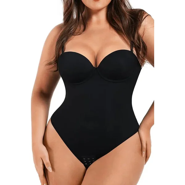 Classic Black Underwire Bustier Shaping Bodysuit