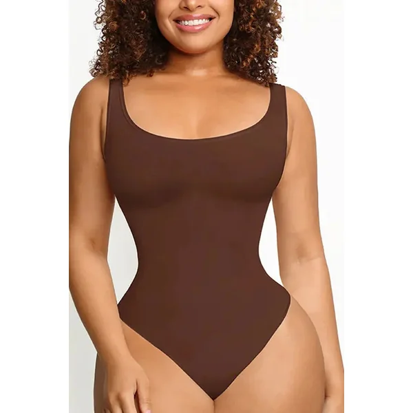 Classic Mocha Slimming Bodysuit Tank