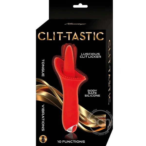 Clit-Tastic Luscious Clit Licker Rechargeable Silicone Clitoral Vibrator - Red
