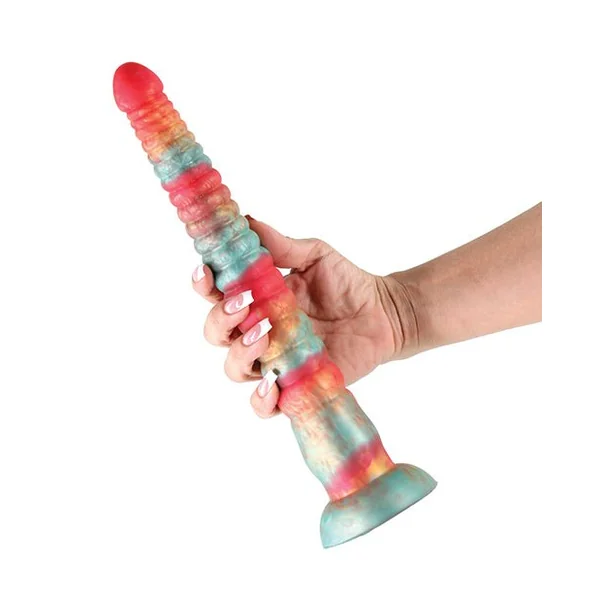 Colours Stacked 12" Dildo - Red/Gold