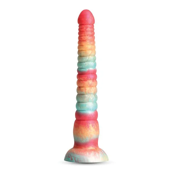 Colours Stacked 9" Dildo - Red/Gold