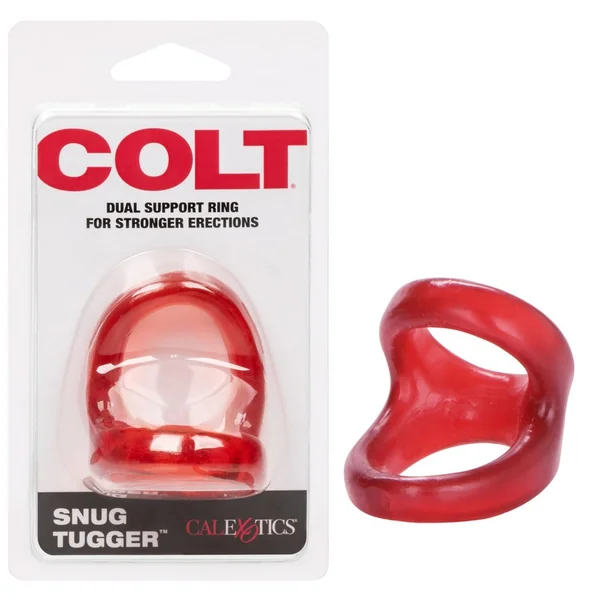 Colt Snug Tugger Double Cock Ring Red
