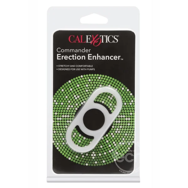 Commander Erection Enhancer Silicone Cock Ring - White