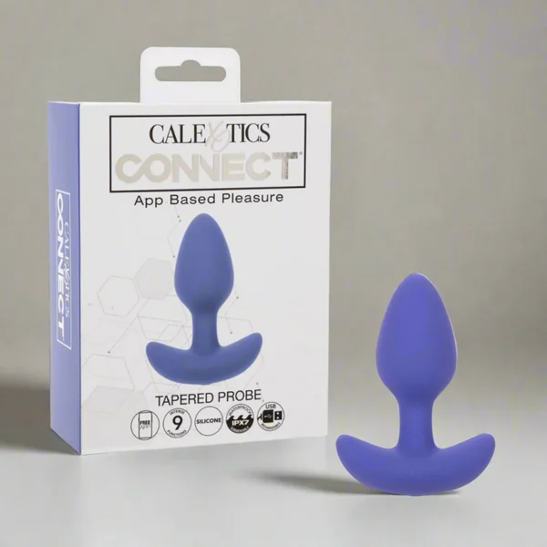 Connect Vibrating Tapered Probe - App Controlled - Purple