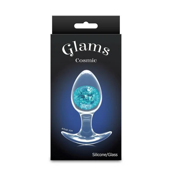Cosmic Glams Silicone Anal Plug - Medium - Blue