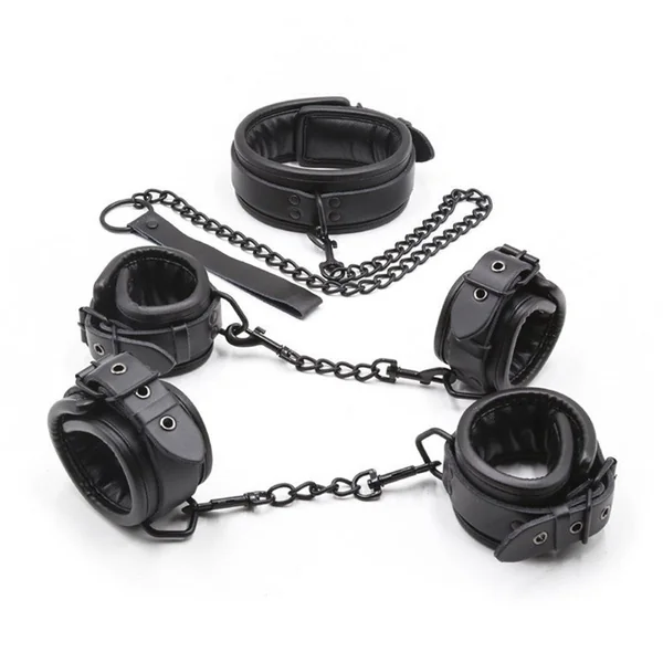 Couple Torture Tools Toy Supplies Bondage Set Genuine Leather