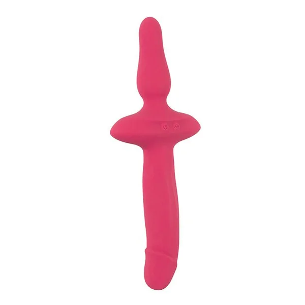 Couples Choice 2in1 Vaginal & Anal Vibrator - Pink