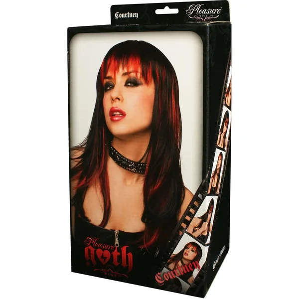 COURTNEY WIG - BLACK WITH BURNT RED