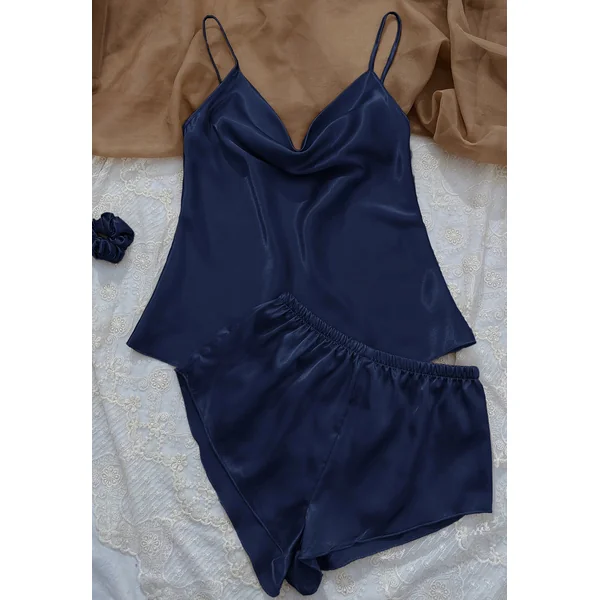 Cowl Tank and Shorts Lounge Set