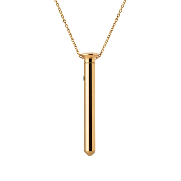 Crave Vesper Mini Rechargeable Waterproof Vibrator Necklace 24K Gold