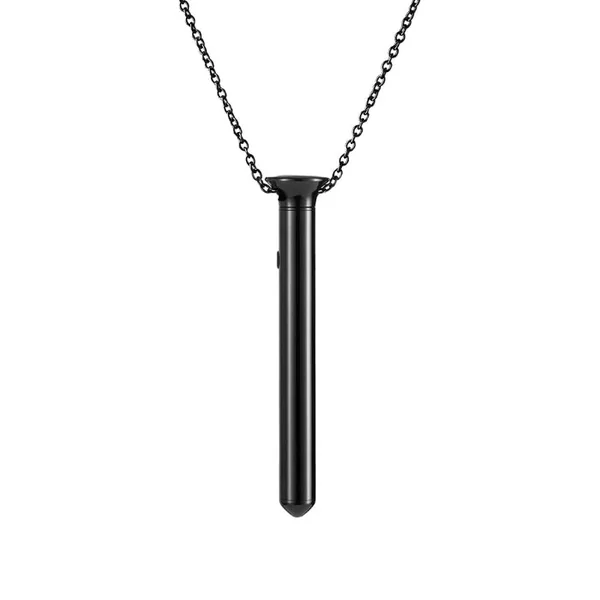 Crave Vesper Mini Rechargeable Waterproof Vibrator Necklace Black