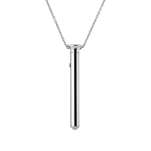 Crave Vesper Mini Rechargeable Waterproof Vibrator Necklace Silver