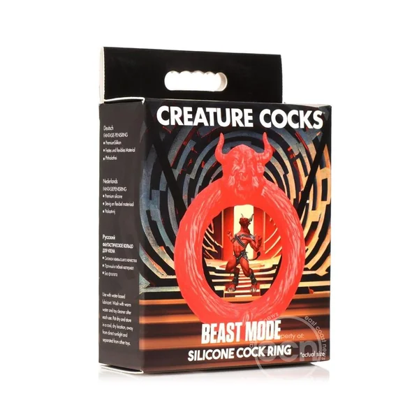 Creature Cocks Beast Mode Silicone Cock Ring - Red