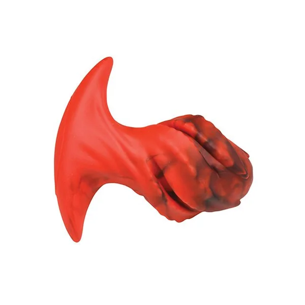 Creature Cocks Dragonspawn Silicone Butt Plug Medium - Black/Red