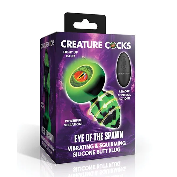 Creature Cocks - Eye of the Spawn Vibrating & Squirming Silicone Butt Plug