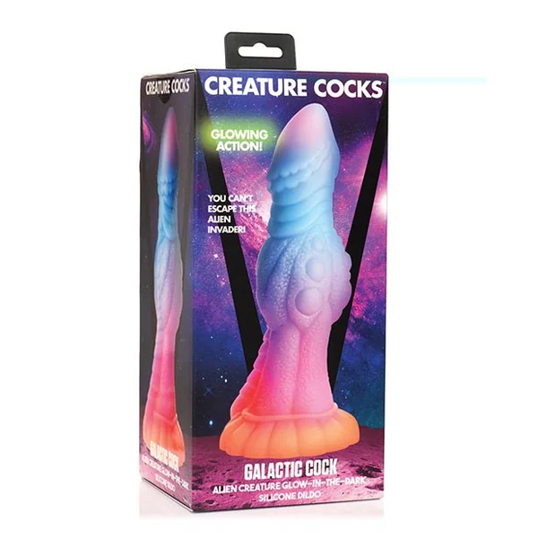 Creature Cocks Galactic Cock Alien Creature Silicone Dildo - Glow In The Dark