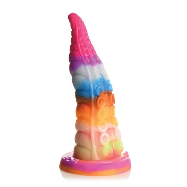 Creature Cocks Luminoctopus Glow-in-the-Dark Tentacle Dildo - Rainbow