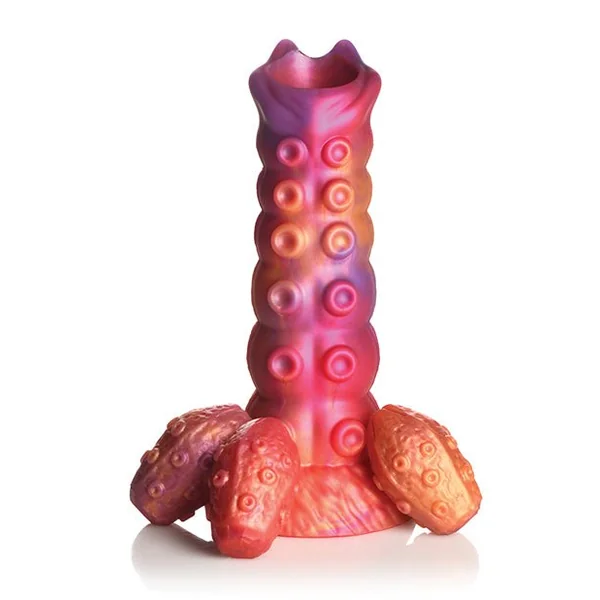 Creature Cocks Nymphoid Ovipositor Silicone Dildo w/Eggs - Multi Color