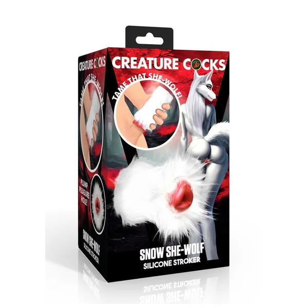 Creature Cocks Snow She-Wolf Pussy Silicone Stroker - White