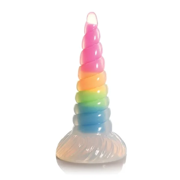 Creature Cocks Uni Glow in the Dark Silicone Dildo - Rainbow