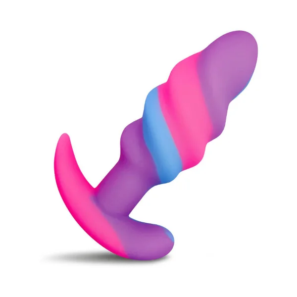 Creature Cocks Unicorn Swirl Texture Silicone Butt Plug
