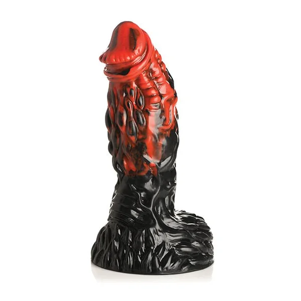 Creature Cocks Vulcan Silicone Dildo - Black/Red