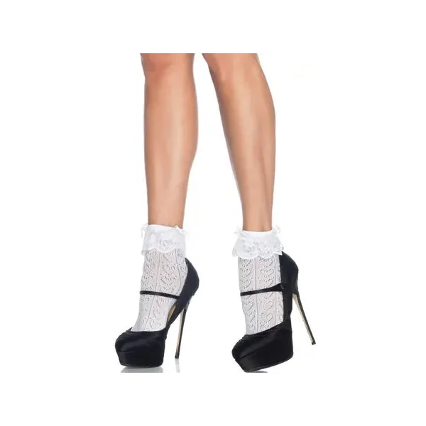 Crochet Heart Anklet Socks