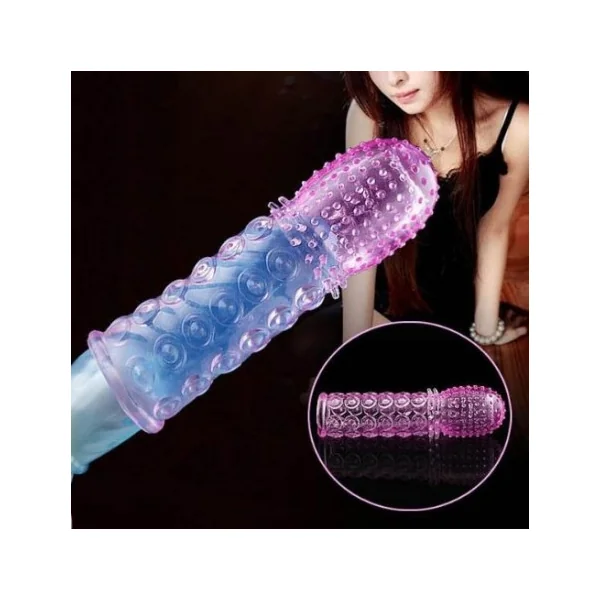 Crystal Condom Penis Extension Sleeve G-spot Massager(Toy for male)