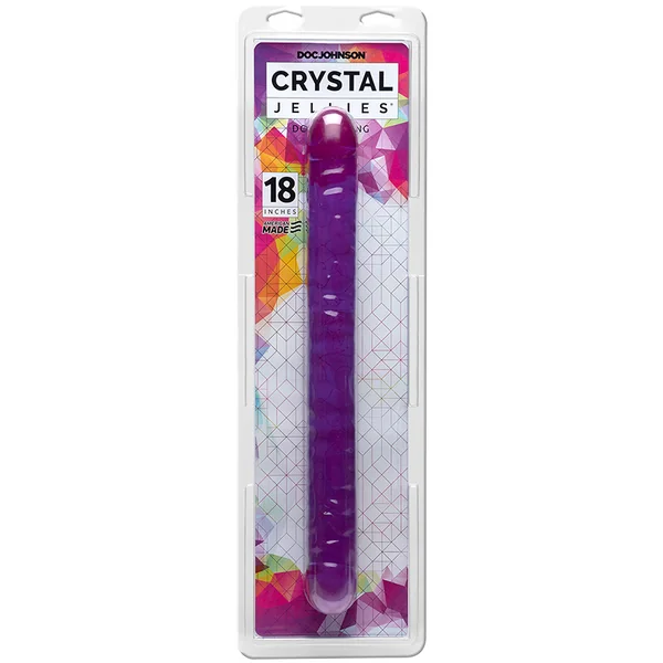 Crystal Jellies 18” Double Dong Purple