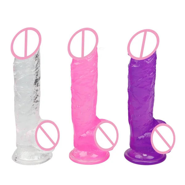 Crystal Simulation Penis Women’s Masturbation Device Dildo Bold Lengthened Cannon Adult Sex Product