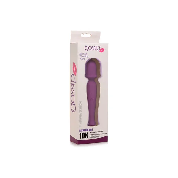 Curve Toys Gossip Rechargeable Silicone Wand Vibrator Violet
