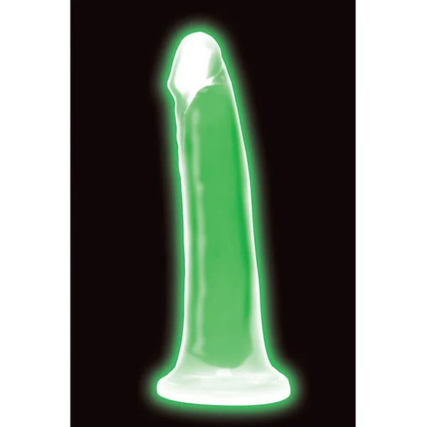 Curve Toys Lollicock 7" Glow In The Dark Silicone Dildo - Green
