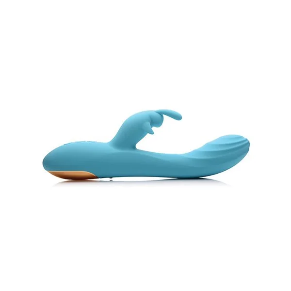 Curve Toys Power Bunnies Snuggles 10x Silicone Rabbit Vibrator - Blue