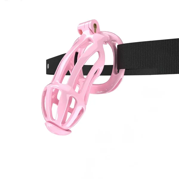 Damian - Male Chastity Cage - 3D Printed Chastity Cage - With Chastity Cage Belt - Four Rings - Urethral Catheter