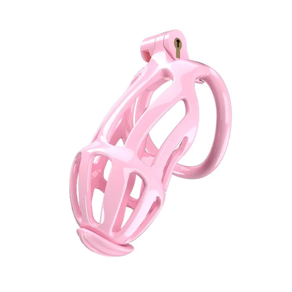 Damian - Resin Chastity Cage - Male Chastity Cage - With Five Rings And Urethral Catheter