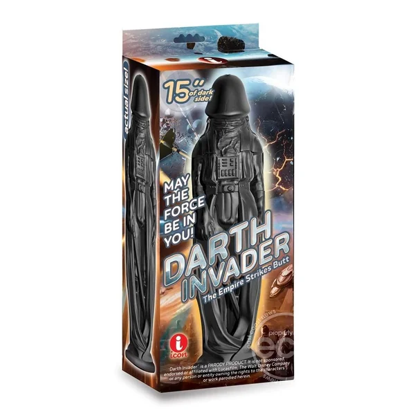 Darth Invader Massive Dildo 15in - Black