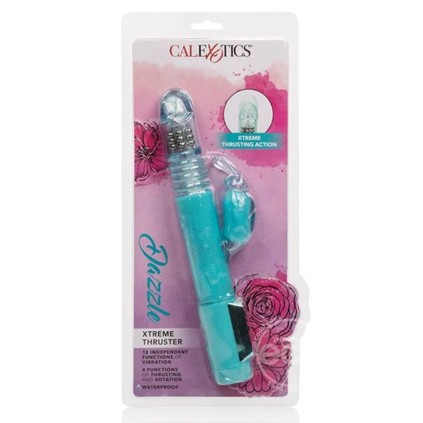 Dazzle Xtreme Thruster Beaded Rabbit Vibrator Waterproof Blue