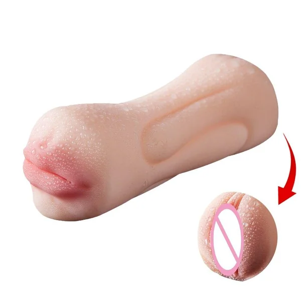 Deep Throat Double Hole Sex Toy for Men Realistic Vagina Sucking Real Pussy Oral Mouth Sex Intimate Contact Male Masturbation