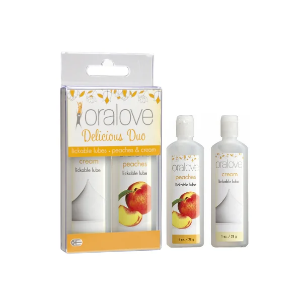 Delicious Duo Peaches & Cream Flavored Lubes