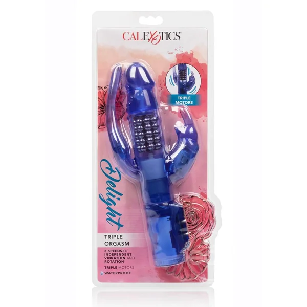 Delight Triple Orgasm Rotating Rabbit Vibrator - Purple