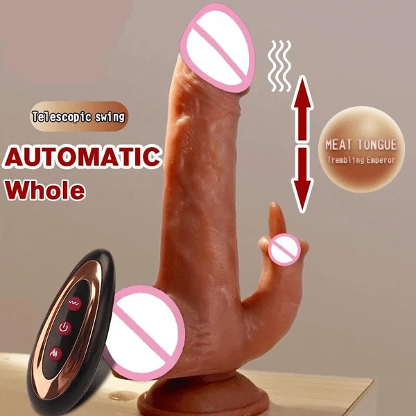 Dildo sex Toy Vibrators for Women Clitoris Stimulator Huge Big Electric Telescopic Penis Soft Dildo Vibrator Female Masturbators