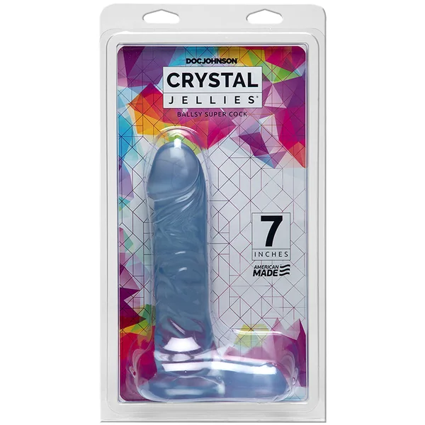 Doc Johnson Ballsy Clear Jelly Super Cock 7″ x 1″