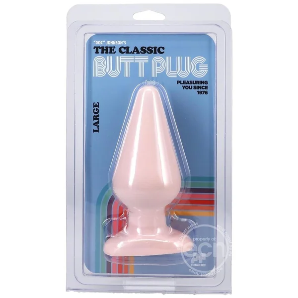 Doc Johnson Classic Butt Plug - Large - Vanilla