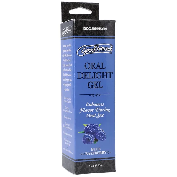 Doc Johnson GoodHead Oral Delight Gel Blue Raspberry 4 oz