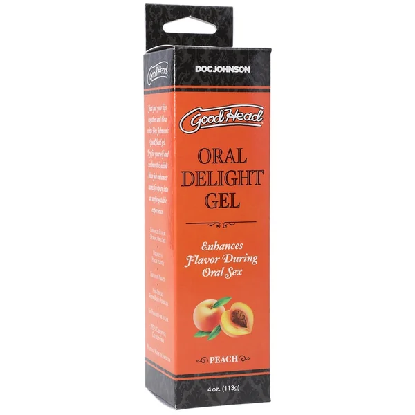 Doc Johnson GoodHead Oral Delight Gel Peach 4 oz