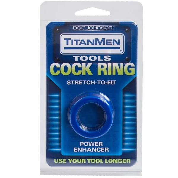 Doc Johnson Titanmen Tools Cock Ring Blue