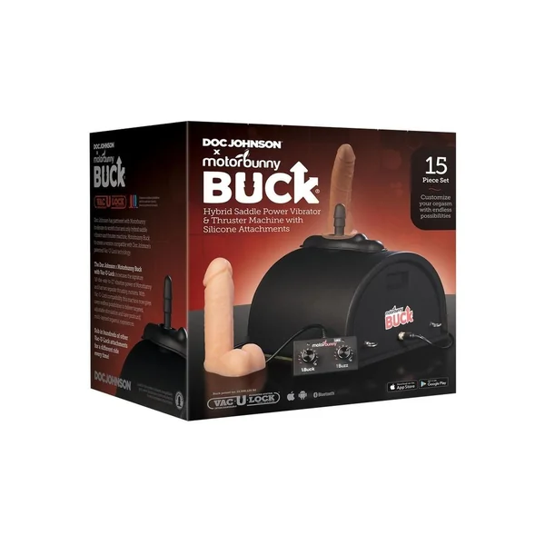 Doc Johnson x Motorbunny Buck with Vac-U-Lock - Black